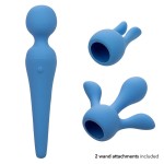 CALEXOTICS  COUTURE KIT VIBRATOR WAND 10 VIBRATIONS BLUE